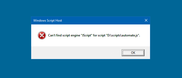 no script engine for .js
