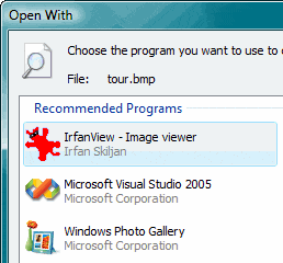openwithadd поддерживает windows vista - скриншоты