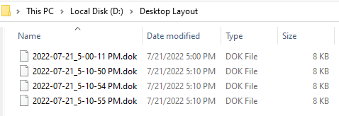 desktop icon layout shortcut