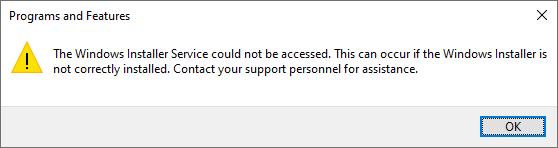 windows installer service error