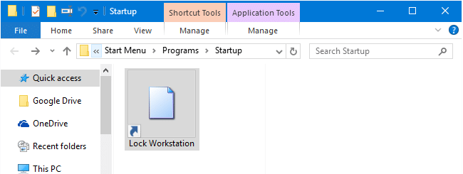 Automatic logon and lock workstation