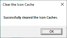 clear and rebuild icon cache using script in windows 10
