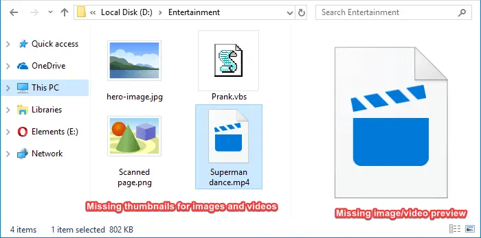Thumbnails Previews Not Showing up in File Explorer
