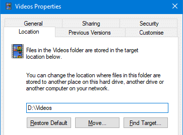accidentally moved special folder to the root drive