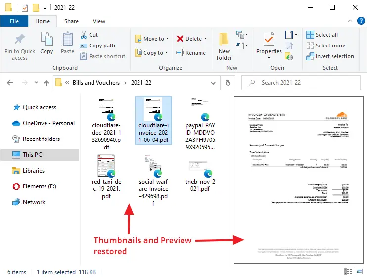 pdf thumbnail and preview using microsoft powertoys