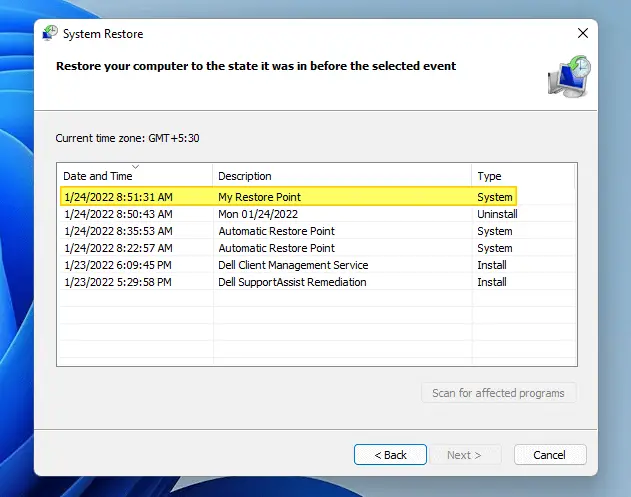 create system restore point vbs
