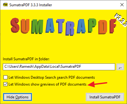 sumatrapdf thumbnail preview