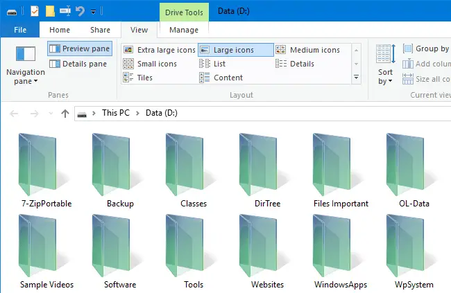 изменить значок папки в Windows