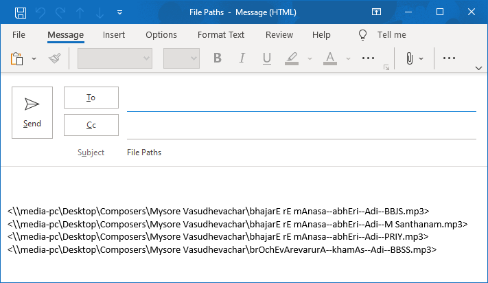 email file path context menu