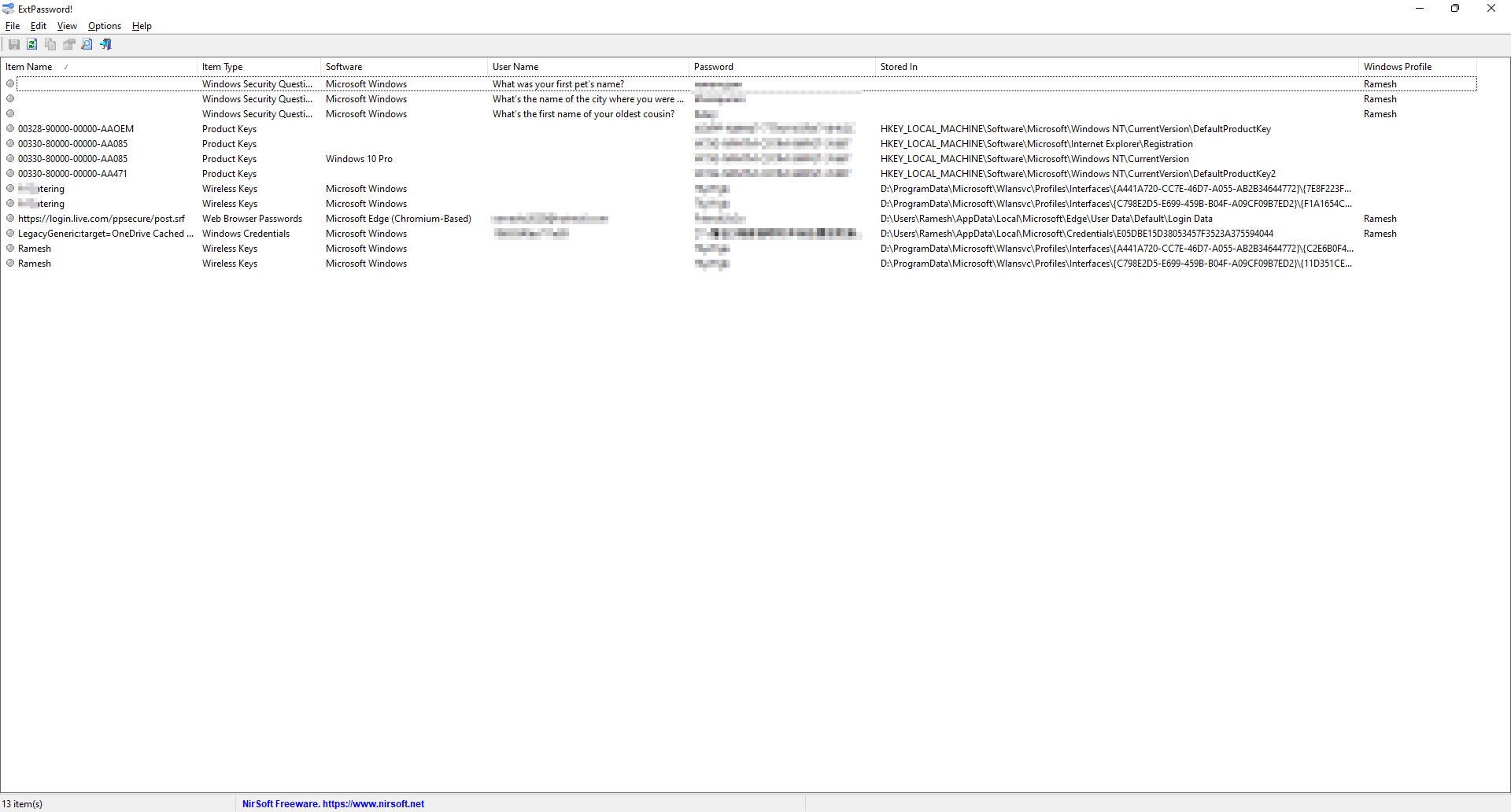 extpassword dashboard - decrypt edge firefox chrome passwords