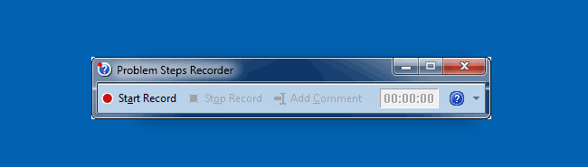 Problem Steps Recorder utility in Windows