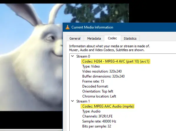 vlc player codec