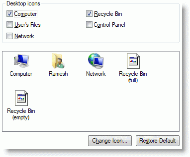 recycle bin icon windows 7