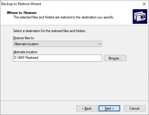 restore bkf ntbackup in windows 10