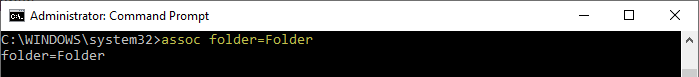 folder shellnew fix assoc command