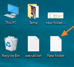 new folder creates new shortcut