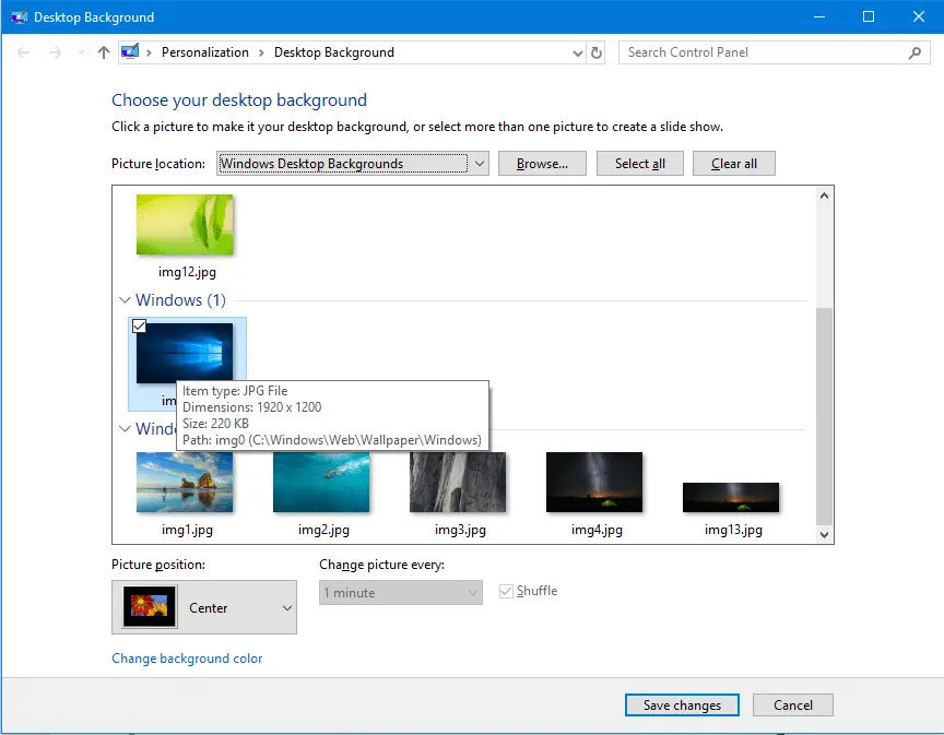How To Find The Current Wallpaper File Name And Path In Windows 10 Winhelponline