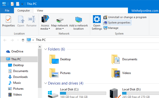remove quick access in windows 10 v1607