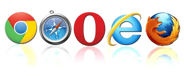 web browsers - chrome, firefox, opera, safari, IE