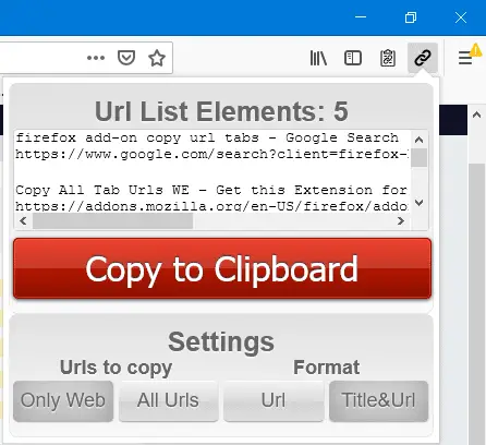 Copy URL and Title of All Open Tabs in Chrome and Firefox