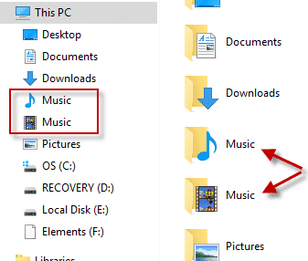 special folders merged in windows 10