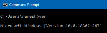 ver.exe get os version