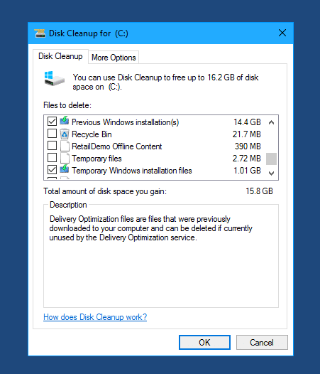 delete previous versions windows 10 not working delete previous versions windows 10 not working