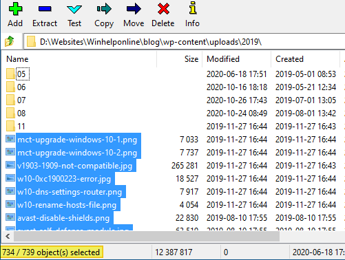 7-zip flat view 