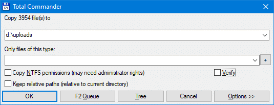 total commander flatten a directory