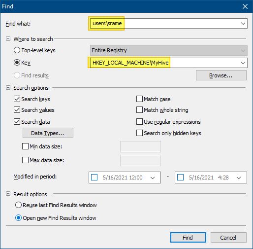 rename user profile registry hive