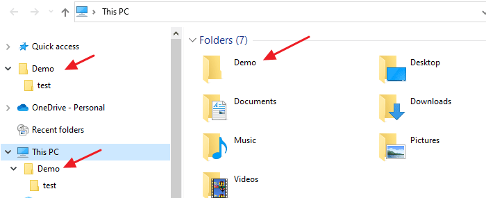 add or pin custom folder in file explorer using script