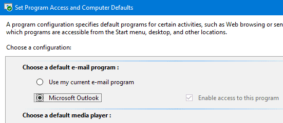 no email program associated