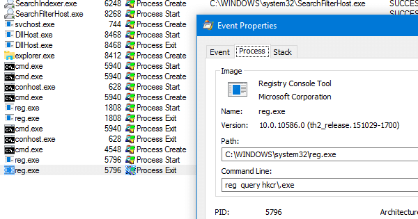 process creation and exit time