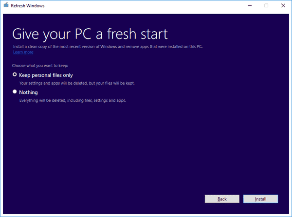 Refresh Windows Tool