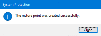 create restore point or rollback previous