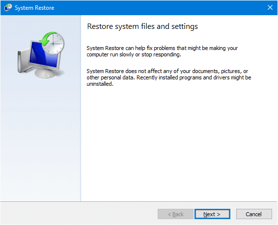 create restore point or rollback previous