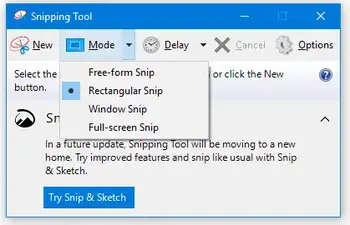 How To Make Snipping Tool Default To New Snip When Launched Winhelponline