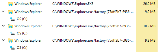 File Explorer does not Highlight Files
