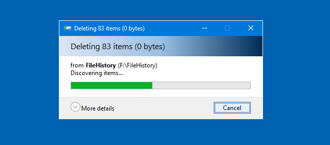 file history clean up old versions