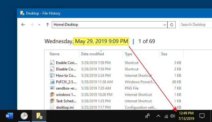 file history clean older versions - fhmanagew.exe