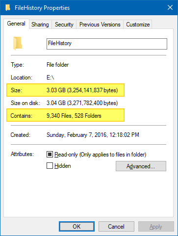 очистка истории файлов более старых версий - fhmanagew.exe