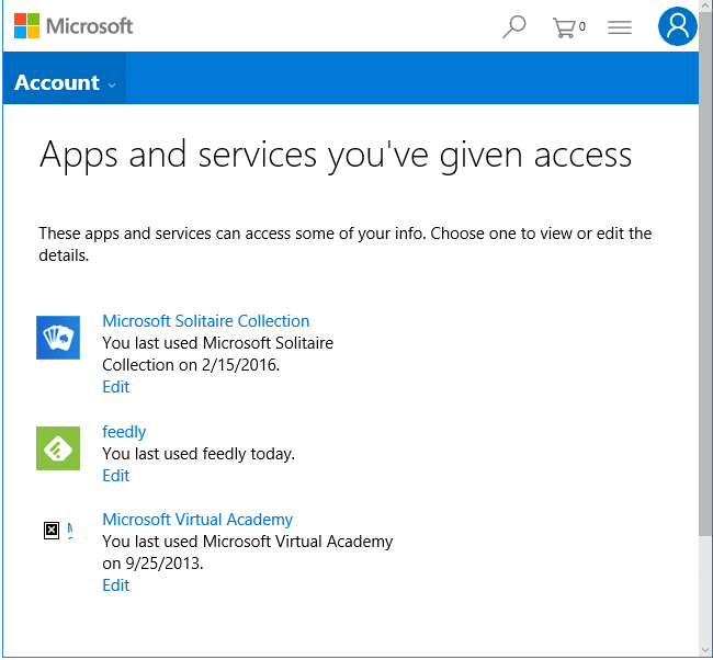 remove app permissions microsoft account