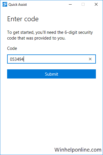 quick assist in windows 10