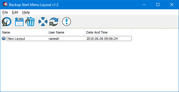 backup and restore start layout - sordum