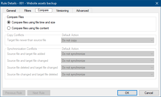 syncfolders - compare and sync files