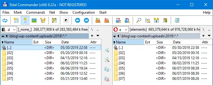 compare the contents of two folders - total commander