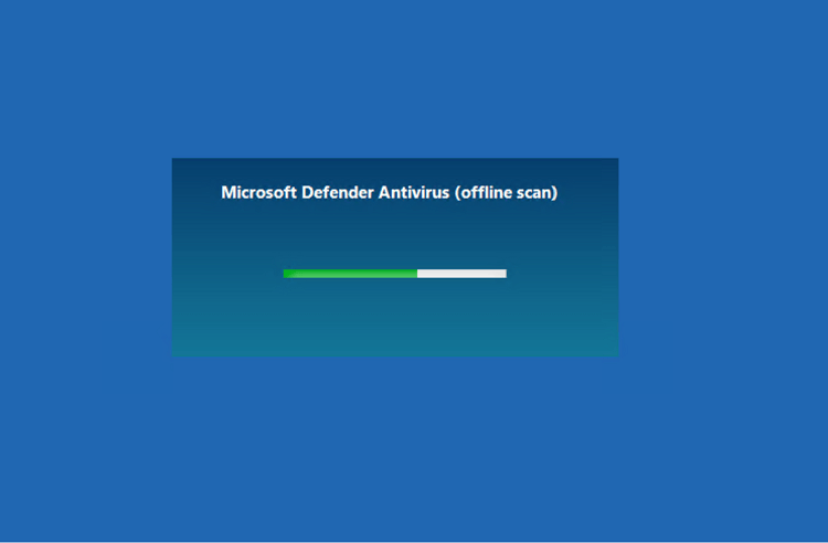 microsoft defender offline scan - loading screen