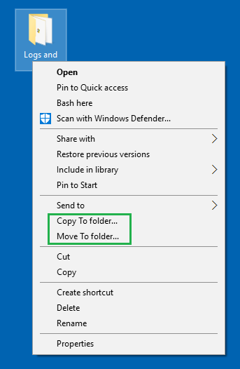 add copy to and move to in context menu