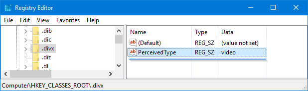 divx and flv perceivedtype video