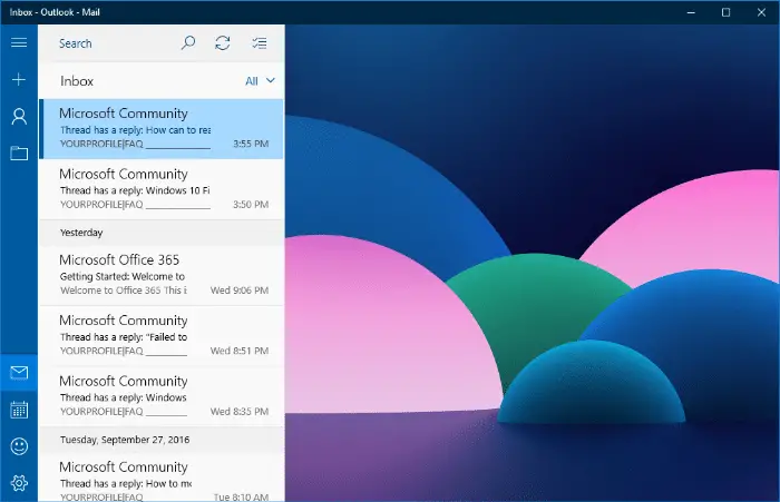 mail app background color or image